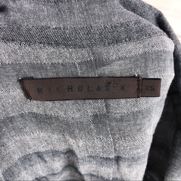 Nicholas K Designer Striped Linen Jacket Button S - Picture 7 of 7